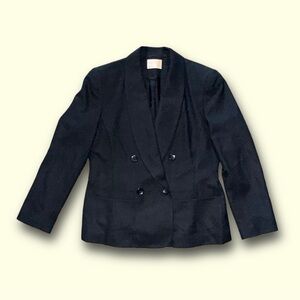 Vintage Pendleton 100% Virgin Wool Black Blazer Women Sz 10 USA